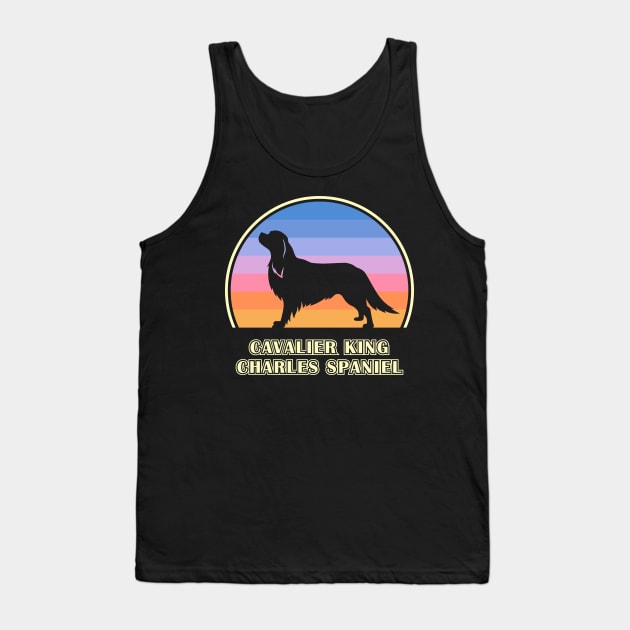 Cavalier King Charles Spaniel Vintage Sunset Dog Tank Top by millersye